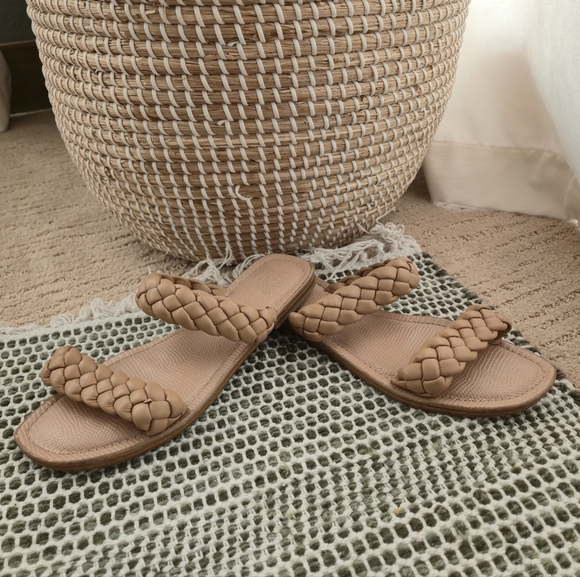 DV Dolce Vita Jocee Double Band Strap Braided Sandal 8 Lightweight Travel Beach - Picture 3 of 15